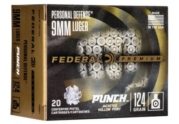 Federal Punch 9mm 124gr Personal Defense JHP