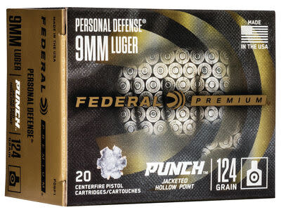 Federal Punch 9mm 124gr Personal Defense JHP