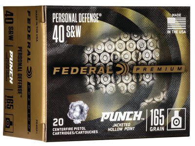 Federal 40 Cal 165GR PUNCH JHP