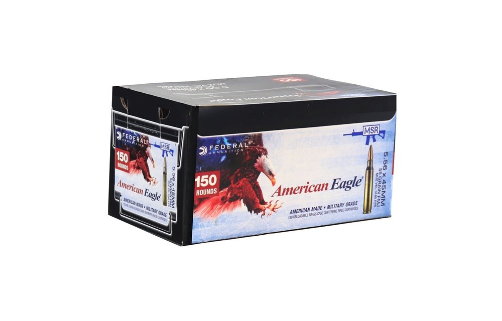 AMER EAGLE 5.56 NATO 55GR FMJ 150RD/BX