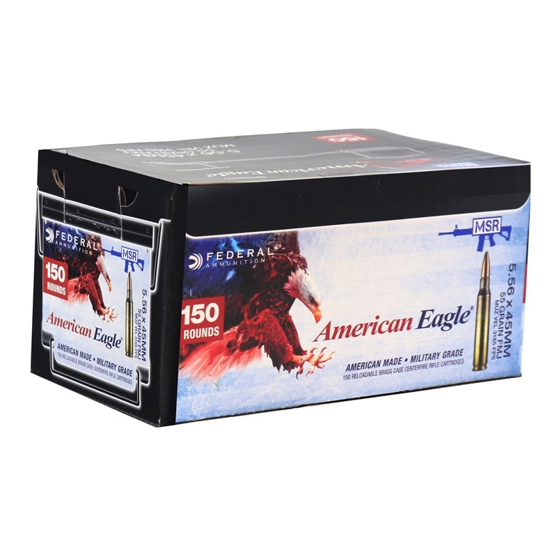 AMER EAGLE 5.56 NATO 55GR FMJ 150RD/BX