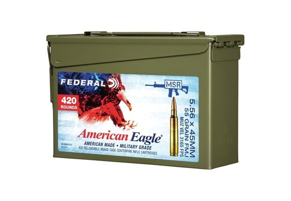 FEDERAL 5.56MM 55GR FMJ-BT - 420ct Loose M2A1 CAN