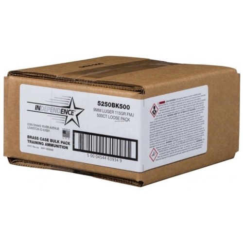 CCI Independence 9MM LUGER 115GR FMJ 500RD BULK BOX