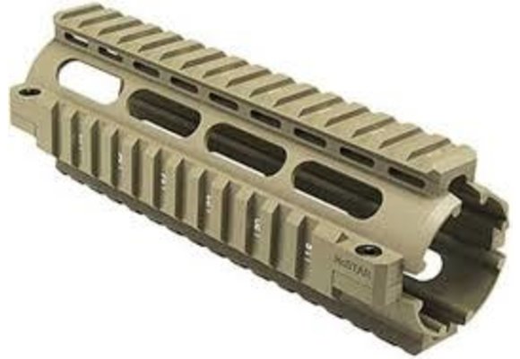 .223/5.56 Quad Rail Handguard - Tan Carbine Length