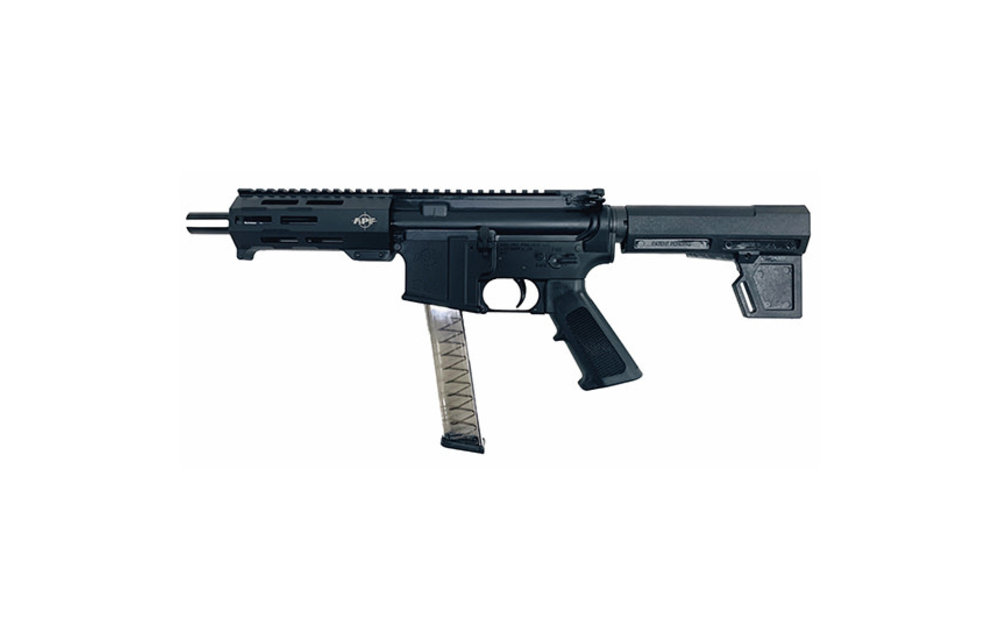APF 9mm 6" barrel with APF Handguard with Finger stop Shockwave Pistol Brace