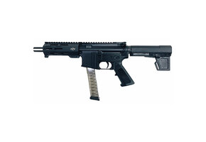 APF 9mm 6" barrel with APF Handguard with Finger stop Shockwave Pistol Brace