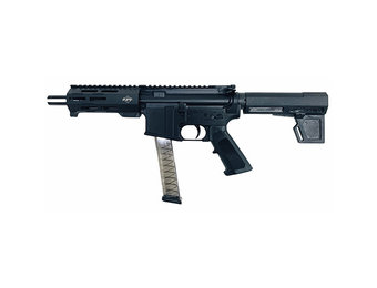 APF 9mm 6" barrel with APF Handguard with Finger stop Shockwave Pistol Brace