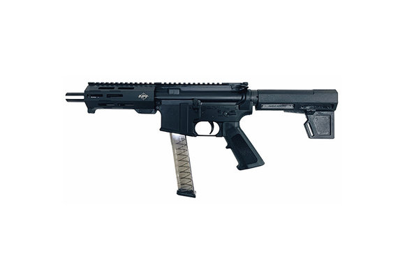 APF 9mm 6" barrel with APF Handguard with Finger stop Shockwave Pistol Brace