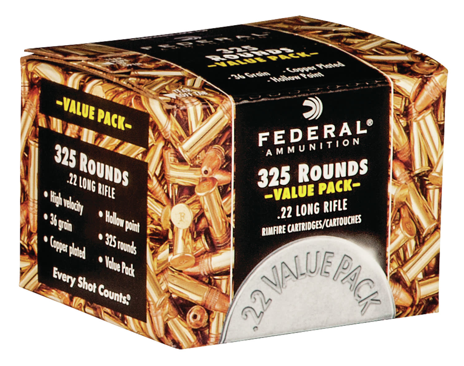 Federal .22LR 325 round pack 1260fps
