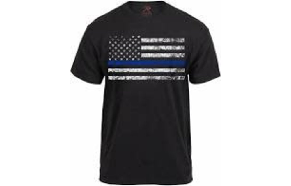 ROTHCO T SHIRT /THIN BLUE LINE
