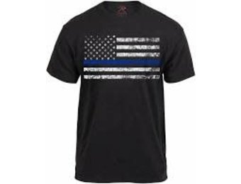 ROTHCO T SHIRT /THIN BLUE LINE