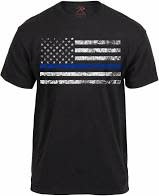 ROTHCO T SHIRT /THIN BLUE LINE