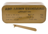 Red Army Standard White Box 7.62x39mm (122gr) FMJ in SEALED TIN 640rds