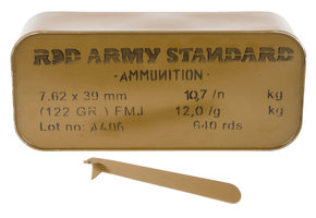 Red Army Standard White Box 7.62x39mm (122gr) FMJ in SEALED TIN 640rds