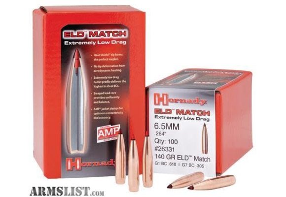 Hornady 6.5MM .264 140 GR ELD® MATCH (26331)