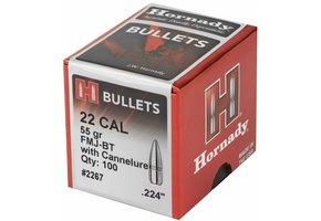 Hornady 22 CAL .224 55 GR FMJ-BT W/C (2267)