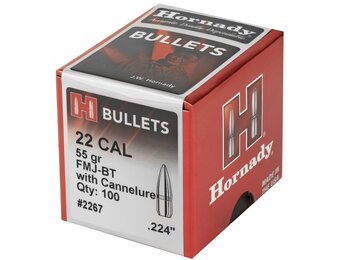 Hornady 22 CAL .224 55 GR FMJ-BT W/C (2267)