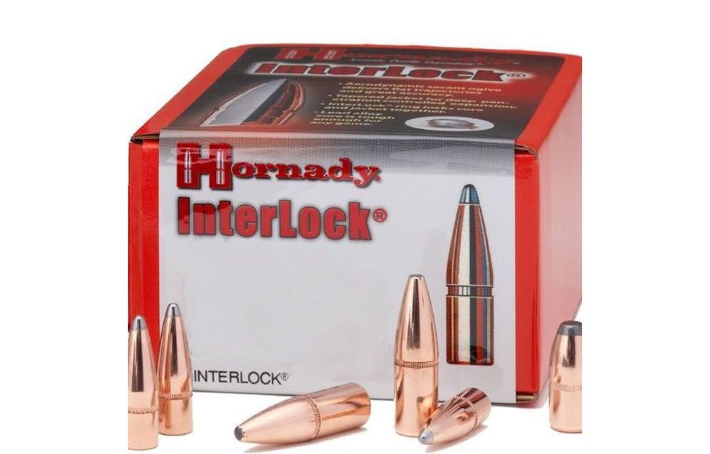 Hornady .30 Caliber .308" Diameter 150 Grain InterLock Soft Point Cannelured Bullet 100 Count 3031