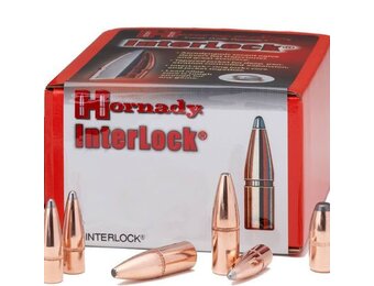 Hornady .30 Caliber .308" Diameter 150 Grain InterLock Soft Point Cannelured Bullet 100 Count 3031