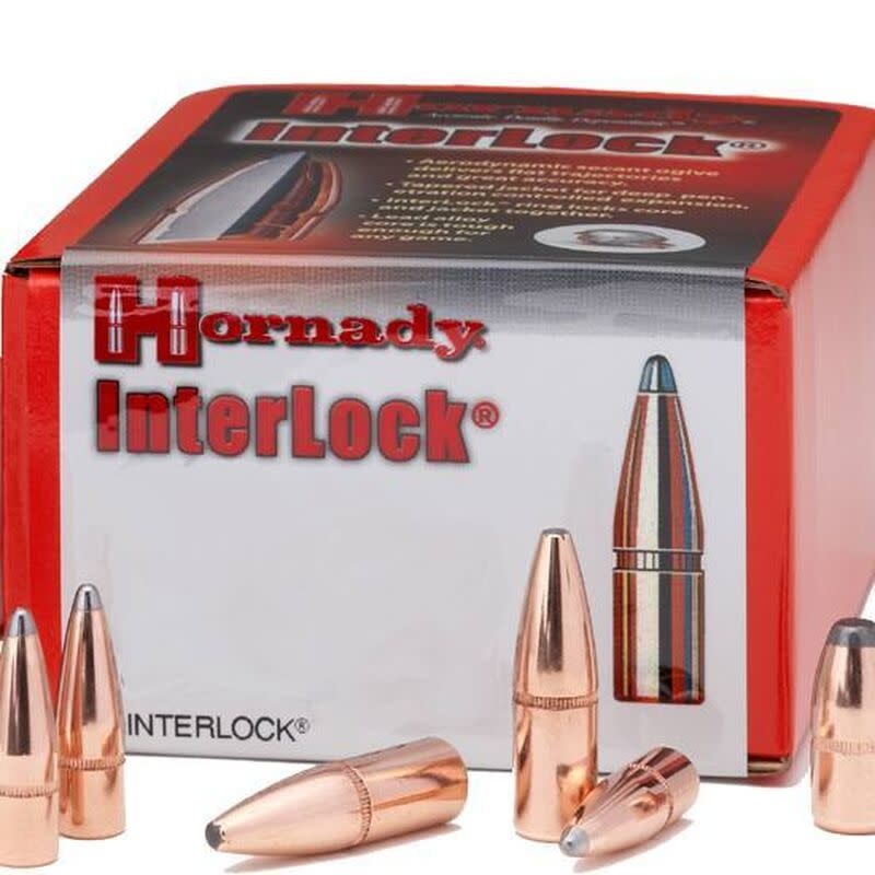Hornady .30 Caliber .308" Diameter 150 Grain InterLock Soft Point Cannelured Bullet 100 Count 3031