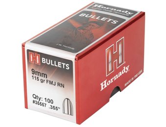 Hornady 9MM .355 115 GR FMJ-RN (35557)