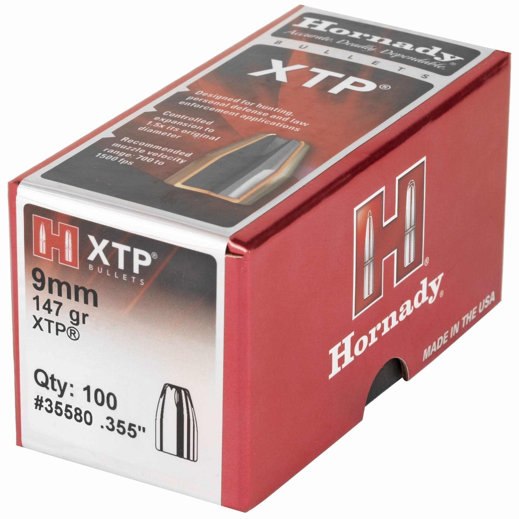 Hornady 9MM .355 147 GR XTP® (35580)