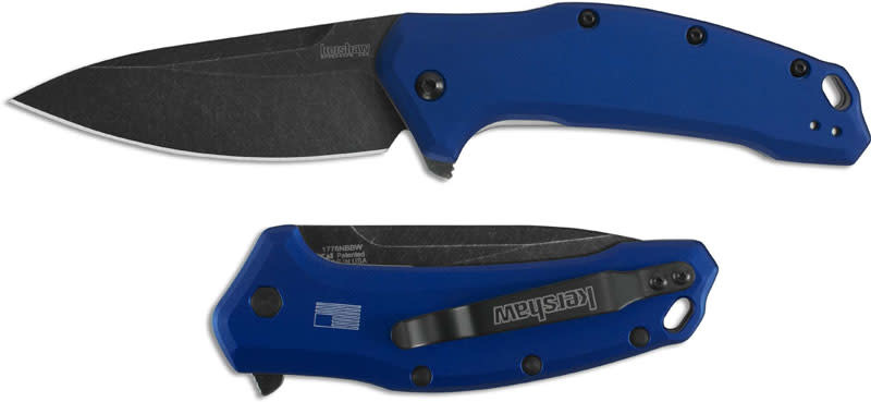 Kershaw Link Navy Blue blackwash