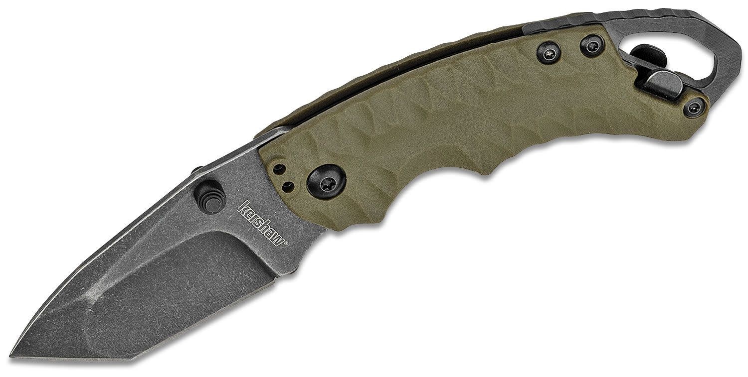 Kershaw Shuffle II Olive Blackwash