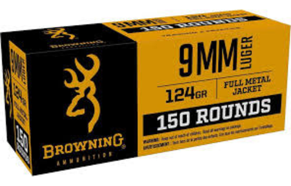 Browning 150 rd 9mm 124gr (B191800095)