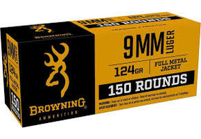 Browning 150 rd 9mm 124gr (B191800095)
