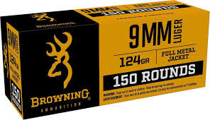 Browning 150 rd 9mm 124gr (B191800095)