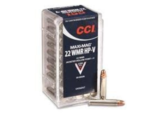 CCI Maxi-Mag .22 WMR Ammunition 50 Rounds JHP 30 Grains 2,200 Feet Per Second