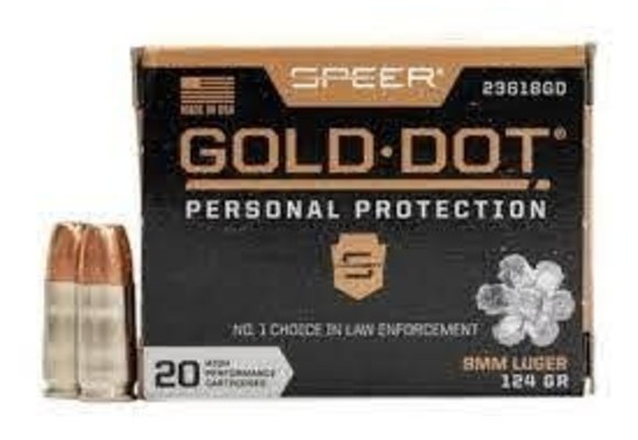 SPEER Gold Dot  Personal Protection 9mm 20rds 124gr