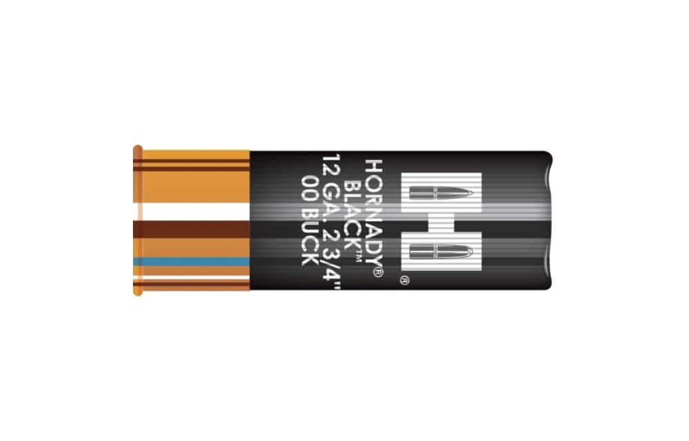 12 GA 00 Buckshot Hornady BLACK® Item #86249 | 10/Box