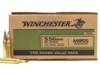 M855 62gr 5.56 Green Tip 150rd box  (WM855150)