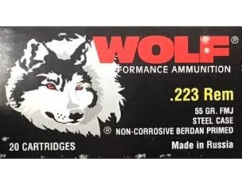 Wolf, .223 Remington, 55 Grain, FMJ