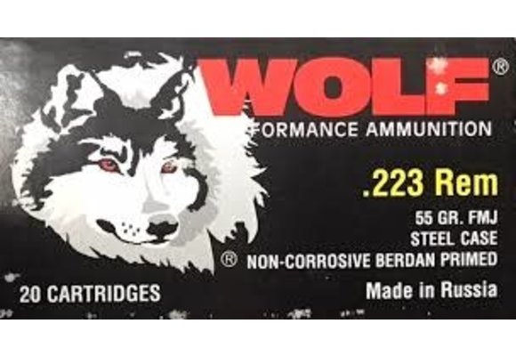 Wolf, .223 Remington, 55 Grain, FMJ