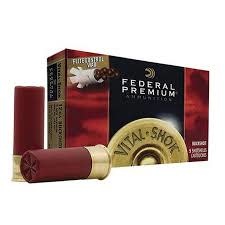 Federal Vital-Shok 12 Gauge Ammunition 5 Rounds 3" 00 Buck Copper Plated 12 Pellets 1325fps