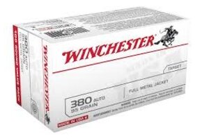 Winchester .380 acp 95 Grain FMJ 100 Rounds/Box Ammo