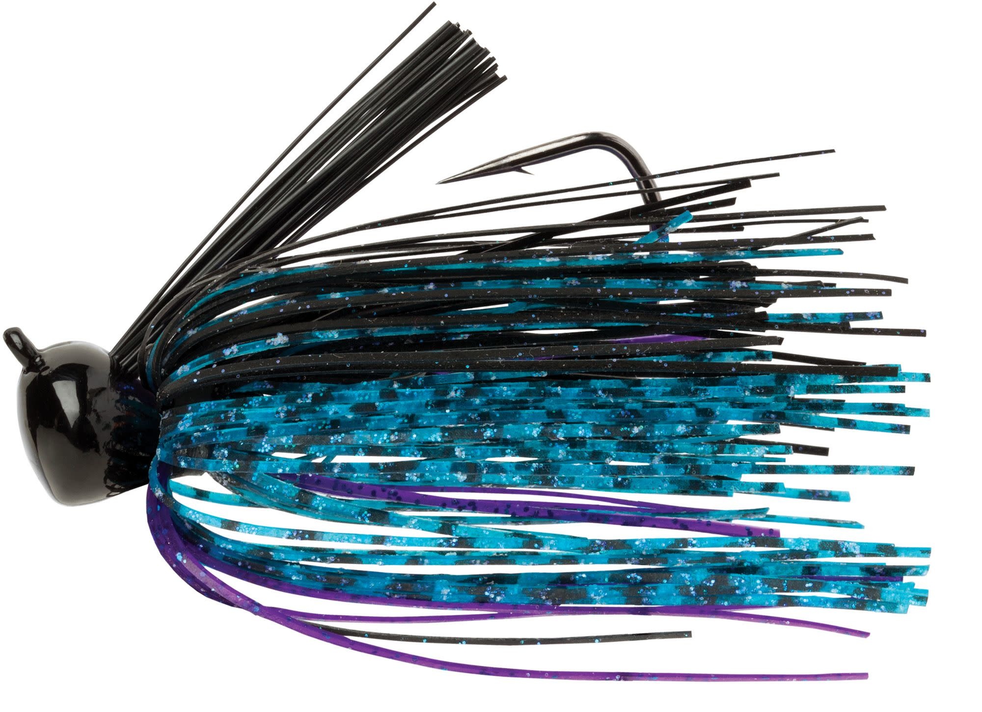 Weedless Football Jig 3/4  Black Blue Purple (FJW3486)