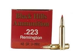 Black Hills Ammo 223 Remington 40 Grain Hornady V-MAX