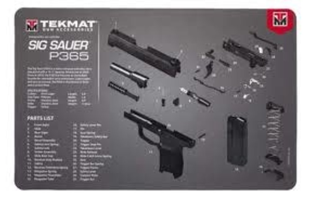 TekMat Sig Sauer P365 Gun Cleaning Mat Neoprene ..