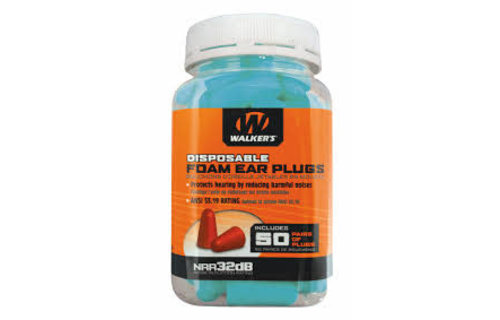 Walkers GWPFP-50PKTL Foam Ear Plugs 33 dB Teal 50 Pair