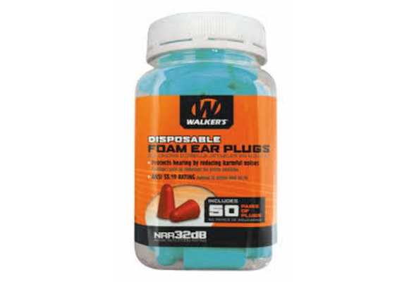 Walkers GWPFP-50PKTL Foam Ear Plugs 33 dB Teal 50 Pair