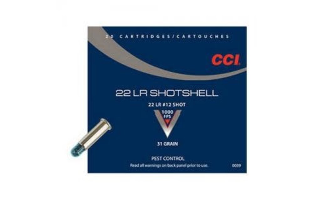 CCI Shotshell .22LR 31GR #12 Shot 20Rds ...
