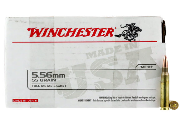 Winchester 55gr. FMJ 150 Round Value Pack Brass 5.56 USA556L1