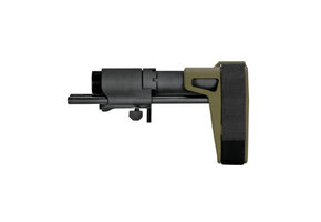 SB Tactical Three Position Adjustable AR-15 Brace Matte Black/OD Green PDW-04-SB