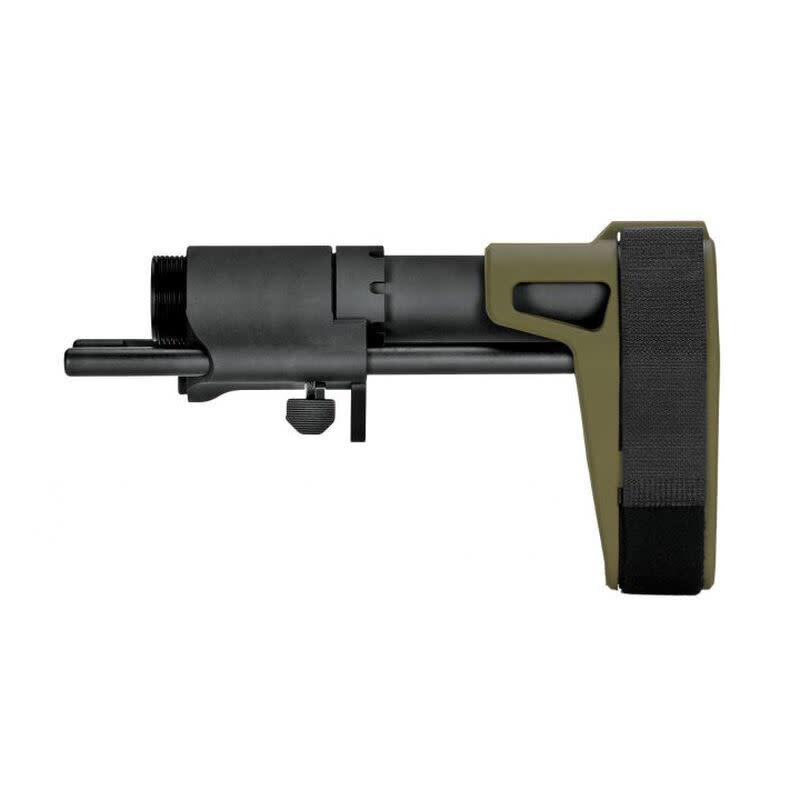 SB Tactical Three Position Adjustable AR-15 Brace Matte Black/OD Green PDW-04-SB