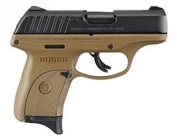 RUGER EC9S 9MM 3.12" FDE FRAME BLK SLIDE 7RD