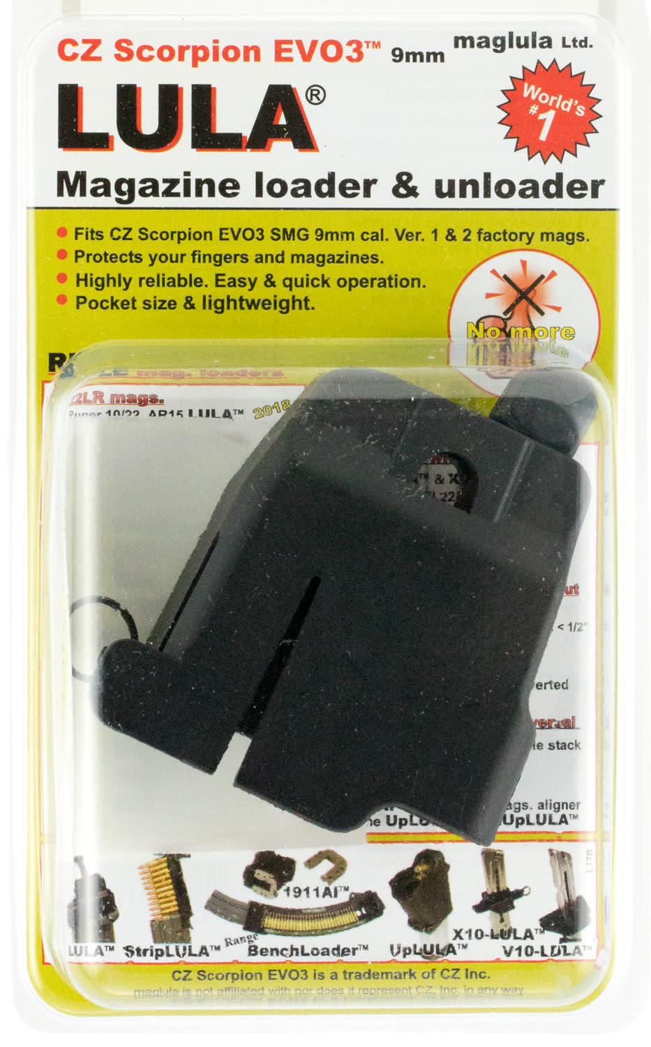 Maglula LU17B Loader and Unloader CZ Scorpion Evo 3 S1 9mm Luger Black